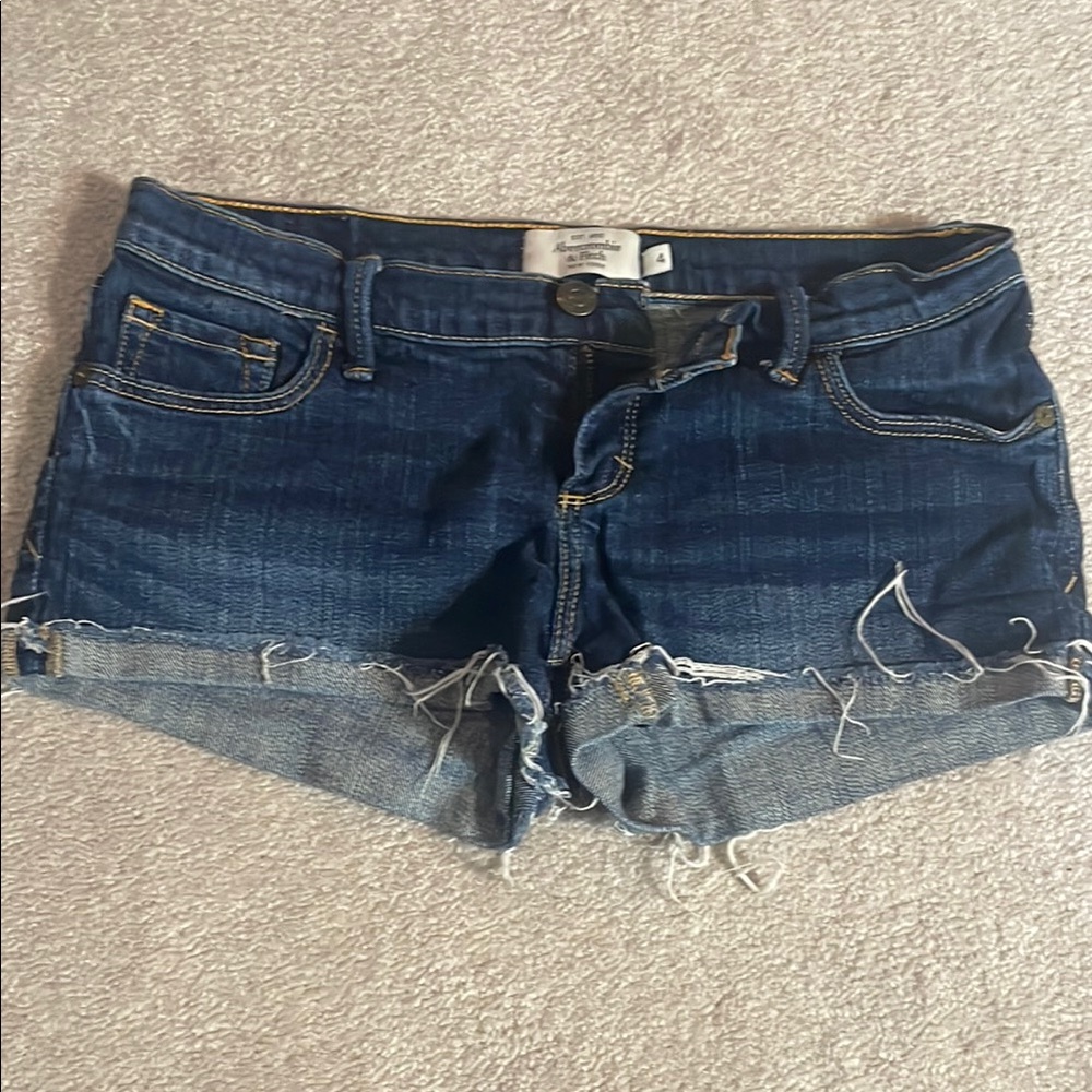 Abercrombie & Fitch Dark Blue Jean Shorts